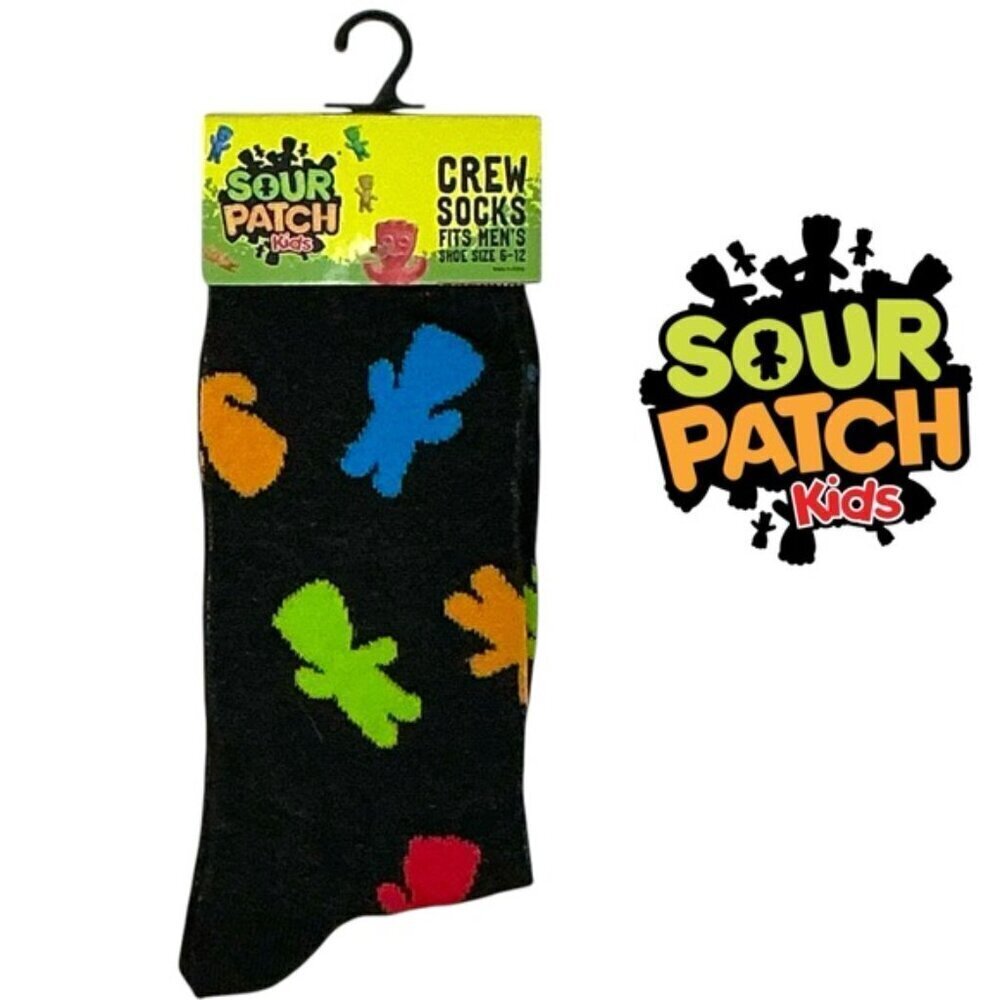 Sour Patch Kids Crew Socks Mens Novelty Funny Print Unisex OS Shoe Size 6-12 - Picture 16 of 16